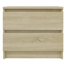 sengeborde 2 stk. 50x39x43,5 cm konstrueret træ sonoma-eg