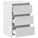 sengebord 2 stk. 40x35x62,5 cm konstrueret træ hvid