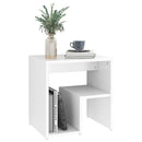 sengeborde 2 stk. 40x30x40 cm konstrueret træ hvid