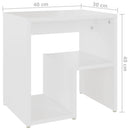 sengeborde 2 stk. 40x30x40 cm konstrueret træ hvid