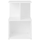 sengebord 35x35x55 cm konstrueret træ hvid