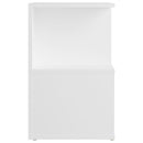 sengebord 35x35x55 cm konstrueret træ hvid