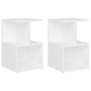 sengeborde 2 stk. 35x35x55 cm konstrueret træ hvid