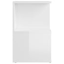 sengeskabe 2 stk. 35x35x55 cm konstrueret træ hvid højglans