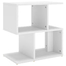 sengebord 50x30x51,5 cm konstrueret træ hvid