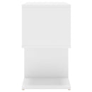 sengebord 50x30x51,5 cm konstrueret træ hvid