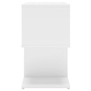 sengebord 50x30x51,5 cm konstrueret træ hvid