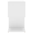 sengeborde 2 stk. 50x30x51,5 cm konstrueret træ hvid