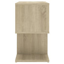 sengeborde 2 stk. 50x30x51,5 cm konstrueret træ sonoma-eg