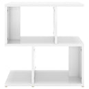 sengebord 50x30x51,5 cm konstrueret træ hvid højglans