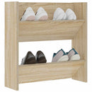 væghængt skoskab 60x18x60 cm konstrueret træ sonoma-eg