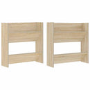 væghængt skoskab 2 stk. 60x18x60 cm konstrueret træ sonoma-eg