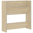 væghængt skoskab 2 stk. 60x18x60 cm konstrueret træ sonoma-eg