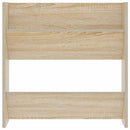 væghængt skoskab 2 stk. 60x18x60 cm konstrueret træ sonoma-eg