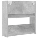 væghængt skoskab 60x18x60 cm konstrueret træ betongrå