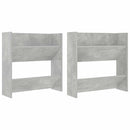 væghængt skoskab 2 stk. 60x18x60 cm konstrueret træ betongrå