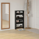 skoreoler væg 2 stk. 60x18x60 cm konstrueret træ sort højglans
