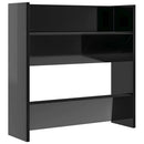 skoreoler væg 2 stk. 60x18x60 cm konstrueret træ sort højglans