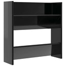 skoreol til væg 4 stk. 60x18x60cm konstrueret træ hvid højglans