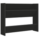 væghængt skoskab 80x18x60 cm konstrueret træ sort