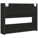 væghængt skoskab 80x18x60 cm konstrueret træ sort