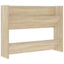 væghængt skoskab 2 stk. 80x18x60 cm konstrueret træ sonoma-eg