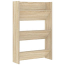 væghængt skoskab 60x18x90 cm spånplade sonoma-eg
