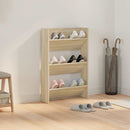 væghængt skoskab 60x18x90 cm spånplade sonoma-eg