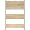 væghængt skoskab 60x18x90 cm spånplade sonoma-eg