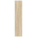 væghængt skoskab 60x18x90 cm spånplade sonoma-eg