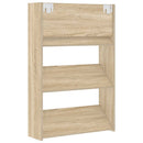 væghængt skoskab 60x18x90 cm spånplade sonoma-eg