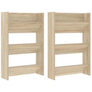 væghængte skoskabe 2 stk. 60x18x90 cm spånplade sonoma-eg