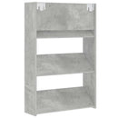 væghængt skoskab 60x18x90 cm spånplade betongrå