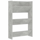 væghængte skoskabe 2 stk. 60x18x90 cm spånplade betongrå