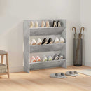 væghængt skoskab 80x18x90 cm spånplade betongrå