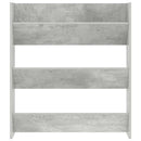 væghængt skoskab 80x18x90 cm spånplade betongrå
