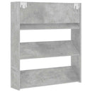 væghængt skoskab 80x18x90 cm spånplade betongrå