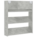 væghængt skoskab 80x18x90 cm spånplade betongrå
