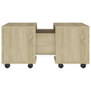 sofabord 60x60x38 cm konstrueret træ sonoma-eg
