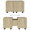 sofabord 60x60x38 cm konstrueret træ sonoma-eg