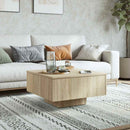 sofabord 60x60x31,5 cm konstrueret træ sonoma-eg