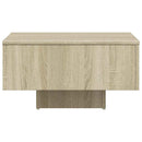 sofabord 60x60x31,5 cm konstrueret træ sonoma-eg