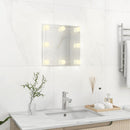 vægspejl med LED-lys firkantet glas