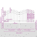 havehegn Woerden med spydtop sort 240x100 cm stål