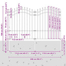 havehegn Woerden med spydtop sort 240x150 cm stål