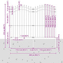 havehegn Woerden med spydtop sort 240x175 cm stål