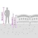 hegnslåge KAMPEN med spydtop sort 302x100 cm stål