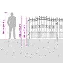 Hegnslåge KAMPEN med spydtop sort 394,5x150 cm stål
