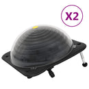 soldrevne poolvarmere 2 stk. 75x75x36 cm HDPE aluminium
