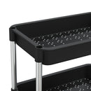 køkkenvogn med 5 hylder 42x29x128 cm jern og ABS sort